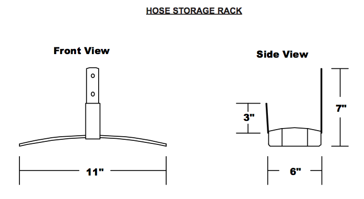 Fixed Rounded Hose Rack Hose Storage Rack
